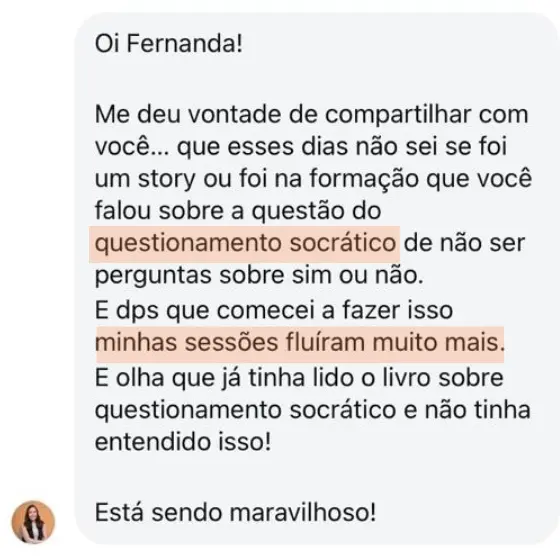 Depoimento sobre questionamento socrático
